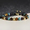 Strand Natural Stone Bracelet Crystal Bead Bangle Polished Pulsera Homme Femme Men Agates Yoga 8mm Trendy Jewelry