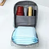 Kosmetiska väskor fall damer flickor skönhet makeup väska hållare fall kawaii arrangör kvinnor tampong servett sanitär dyna påse lagring 230520