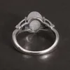 Anneaux Véritable Sterling Sier Bella Bague Ouverture réglable Pierre de Lune Naturelle Vintage Crépuscule Bijoux