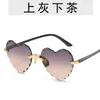 Sunglasses Fashion Love Women 2023 Frameless Peach Heart Shape UV400SunglassesSunglasses