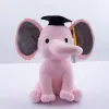 25 centimetri carino elefante giocattoli di peluche cartone animato addormentato cuscino farcito bambola cuscino morbido sostegno regalo di compleanno per bambini peluche blu