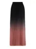 Юбки высокая эластичная талия постепенный цвет фиолетовый длинное плиссированное элегантная юбка с половиной тела Женская мода весна осень 2023 г. M457