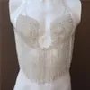 Erotische sexy glänzende neue Produktquaste voller Bohrer BH-Kette elegante sexy Bikini-Brustkette Frau Körperkette