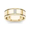 Cluster Rings Real 14K Yellow Gold FL Diamond Ring For Men Women Fine Anillos De Bizuteria Wedding Jewelry Male Gemstone Box