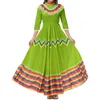 Robes Décontractées Femme Traditionnelle Folk Mexicaine Danse Robe Festival Mexique Carnaval Costume De Fête Rayure Colorée Avec Pince À Cheveux Fantaisie