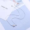 Chains Pink Flower Silver Color Crystal Dainty Necklace For Women Female Korean Pendant Chain Fashion Jewelery 2023 Accesories