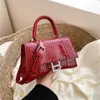 13% OFF Sac 2024 Nouveau lancement Designer HandbagSilver standard sablier épaule motif crocodile main bandoulière femme haut de gamme