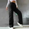 Women's Jeans Oversize Pants Large Pockets Cargo Parachute Pants Women Streetwear Vintage Hip Hop Wide Leg Joggers Baggy Sweatpants Techwear