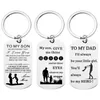 Компания кокеты отца моему отцу сыну из нержавеющей стали Keyring Key Chain Creative Bag Care Key Holder Jewelry Dardgiving Подарки