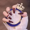 Fałszywe paznokcie Burgundowe długi bajkowy balet fałszywy sztuczny wygodny do noszenia manicure dla profesjonalnego zasilania salonu paznokci