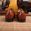 berluti Sapatos masculinos de couro feitos à mão puros sapatos masculinos casuais de alta qualidade para deslocamento e lazer solas de couro pintadas à mão