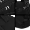 Backpack Large Capacity Men Laptop Backpacks 17.3 Oxford Black Solid High School Bags Teen College Boy Custom Name Pattern