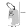 Porte-clés fête des pères meilleurs cadeaux pour Papa papa mari sac porte-clés de voiture bijoux ouvre-bouteille en acier inoxydable outils porte-clés