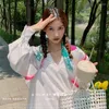 Scarves Ins Pink Garden Scarf Women's Cute Square Hair Neck Bandana Band Design Foulard Headband Shawl Wrap Neckerchief