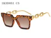 Solglasögon för män Kvinnor Luxury Sungases Herr Fashion Sun Glasses Retro Ladies Vintage Sunglass Trendy Unisex Metal Chain Leg Designer Solglasögon 1K3D051