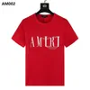 Designer-Modekleidung Amires Tees Am T-Shirt 2023 Modemarke Amies Minimalistisches T-Shirt mit Buchstabendruck, Rundhalsausschnitt, kurzärmeliges Oberteil, halbärmeliges Unterhemd 27