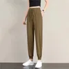 Jeans da donna di grandi dimensioni in seta di ghiaccio Bloomers a gamba larga pantaloni da donna estate sottile drappeggio pantaloni casual dritti larghi studente sport pantaloni della tuta cool