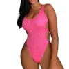 Women's Swimwear One Piece Bikini Women Sexy Cut Out Backless Swimsuit Ladies Sleeveless Vestidos De Bano Mujer 2023