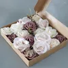 Decorative Flowers Artificial Box Set For DIY Wedding Bouquets Centerpieces Faux Combo Arrangements Party Baby Shower Home Decor