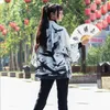 Ubranie etniczne Nowość druk Crow Cardigan Kimono Yukata szat Haori Obithin Loose japońskie krem ​​przeciwsłoneczny płaszcz kobiety kobiety letnie azjatyckie topy