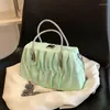 Bolsos de noche Bolso de mano con asa de diamantes de imitación Caja pequeña Bolso de mano Monedero Moda Plisado Nube Diseñador Cadena Hombro Crossbody