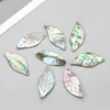 Charms 2PCS Colorful Abalone Shell Pendant Leaves Natural Necklace Charm Dangles For Bracelet Earrings Jewelry Making Accessories