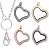 Hanger kettingen 10 stks/veel half hart sprankelend magnetische geheugen leven zwevend charmes medelid vrouwen bruiloft cadeau sieraden