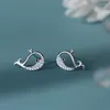 Boucles d'oreilles à tige en argent sterling 925 baleine femmes mode simple accessoires de bijoux de mariage
