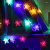 Décorations de Noël Flocon de neige Guirlande lumineuse LED Fée Guirlande lumineuse à piles Année 2023