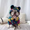 Swatery Nowe francuskie buldog pensa psa kamuflaż płaszcza zimowa ciepłe ubrania odzież z kapturem odzież dla małych średnich psów Corgi Pug Yhc90