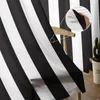 Rideau Simple Rayures Noir Et Blanc Tulle Voilages Pour Salon Chambre La Cuisine Voile Organza Décoration