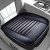 Housses de siège de voiture coussin en cuir PU couverture avant universelle tapis de Protection respirant quatre saisons anti-dérapant avec trou