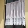 Curtain Lace Sheer For Kitchen Window Cabinet Roman Short Valance Delicate Wave Bottom Elegant Scarves