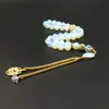 Armband Albashan Opal Stone Golden Accessories Women's Tasbih 33 66 99 Pärlor Muslim Misbaha Girl's Armband Islam Rosary