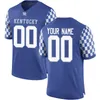 Maillots personnalisés Kentucky Wildcats personnaliser hommes collège blanc noir bleu nous drapeau mode taille adulte football américain porter maillot cousu