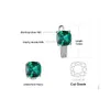 Huggie Jewelrypalace Simulerade Green Emerald skapade Ruby Sapphire 925 Sterling Silver Hoop Earrings For Women Gemstones Huggie Earings