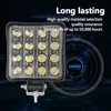 Auto NIEUW 2PCS AUTO WERK LICHT OFF- OFFROAD BAR LED 4x4 16SMD 48W Koplamp Spotlights voor SUV ATV Motorcycle Truck Auto Bollbs Car Products