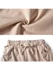Женские брюки Capris Женщины чистые хлопковые льняные брюки повседневная свободная эластичная талия гарем -брюки -пружины Harajuku мягкие прямые карандашные штаны 230520