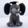 Födelsedagspresent livtrocktecknad film 25 cm Little Elephant Plush Doll Room Bed Decoration Elephant Doll Söt böjd snutgrå stora öron