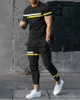 Men's Tracksuits Men Conjunto casual Tiger de animais 3D Impressão de jogging Apresel de roupas esportivas Trend Trend Trend Suit de trave de manga curta Conjuntos de designer gráfico 230520