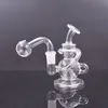 1pcs Narguilé Verre Bong Recycler Dab Rig Fumer Des Conduites D'eau Bongs De Fumée Tornado Cyclone Recycleurs 4,8 Pouces 14mm Joint Avec Tuyau De Brûleur À Huile En Verre Mâle Et Bol Coulissant