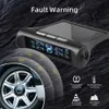 New Car TPMS Tire Pressure Monitoring System Solar Power Digital TMPS LCD Display USB Auto Security Alarm Tire Pressure Sensor