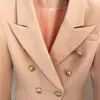 Women's Suits & Blazers luxury High Profile Suit Ladies look chic sleek blazer gold-tone embossed buttons Office Jacket Women Blazer BL031