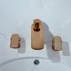 Bathroom Sink Faucets Brass Antique Deck Mounted Lavatory 3 Pieces Holes Basin Faucet Cold Mixer Chrome Rose Gold Black