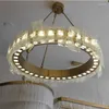 Kroonluchters leidden moderne ronde luxe kroonluchter vierkante kristallen lamp woonkamer el clubhouse banket hall verlichting hanglampen lichten