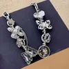 Colliers pendants Style punk Crystal papillon