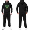 Men's Tracksuits BRAZIL Flag Men Women Polyester Tracksuit Streetwear Sportswear Warm Two Pieces Set Hoodie With Pants Jogging Hooded