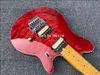 1991 Eddie Van Halen Wolf Ernie Axis Red Flame Maple Top Guitare électrique Manche en érable, pont Floyd Rose Tremolo, écrou de blocage, matériel chromé