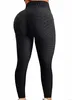 Damen-Leggings, sexy Leggings, Damen-Fitness-Hosen, Legins, Übergröße, Fitnessstudio-Kleidung für Frauen, Push-Up, hohe Taille, Workout, Activewear, schwarze Jogger