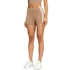 Shorts de yoga feminino Biker shorts cintura alta compressão vôlei elastano treino de yoga corrida controle de barriga